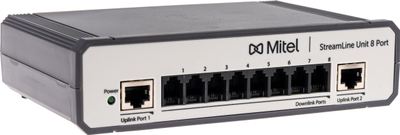 Kit PoLRE Mitel 8 porta, Power over Ethernet, për telefona IP, i zi
