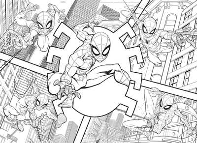 Puzzle dyshemeje Lisciani Marvel Spiderman, 24 pjesë, maxi, shumëngjyrësh