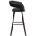 Stol bari Flash Furniture, 75cm, lëkurë sintetike, i zi