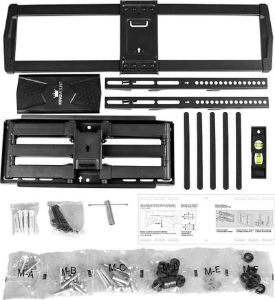Mbajtëse muri rrotulluese për TV KingMount, 32"-80", 45 kg, e zezë