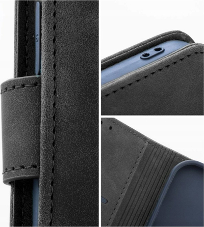 Këllëf telefoni Forcell Tender Book për Xiaomi Poco M6 Pro 4G, me portofol, me hapje flip, ngjyrë e zezë