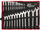 Сет комбинирани клучеви Awtools Black Line, 25 парчиња, 6-36 mm, сребрени