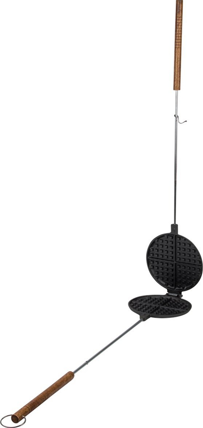Hekur për waffle Esschert Design, gize, dorezë 82 cm, i zi