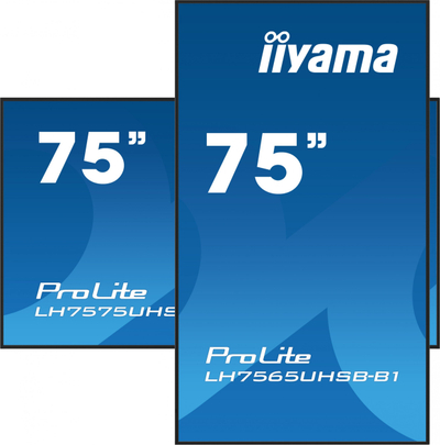 Ekran signage Iiyama ProLite LH7575UHS-B1AG, 75\", 4K Ultra HD, i zi