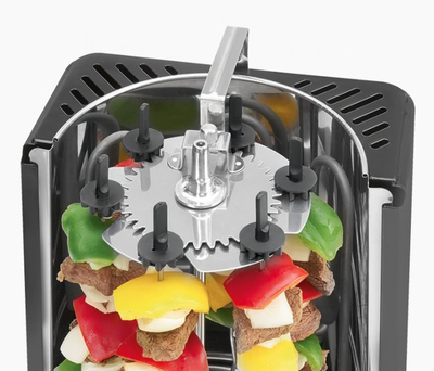 Grill elektrik Clatronic DVG 3686, multigrill vertikal, 1500W, inox