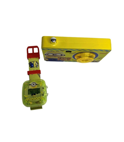 Set Hutini orë dore për fëmijë + fotoaparat lodër, minions, i verdhë 517
