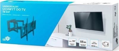 Mbajtëse muri për TV TB Print TB-63P, 32-70\", 55 kg, VESA 600x400, e zezë