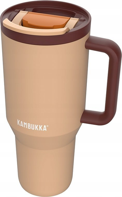 Termus me pipëz Kambukka Rio, 950ml, çelik inox, bezhë Almond Dream
