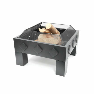 Vater kopshti Heat Garden Kvadrat FB.022, çelik, katrore, e zezë