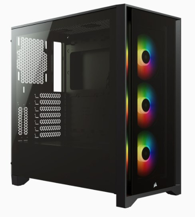 Kasë Corsair iCUE 4000X RGB Midi Tower, e zezë