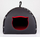 Shtëpi iglu për kafshë Hobbydog Hut Igloo R2, material cordura, e zezë me putra