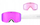 Maskë skish Giro Ella Rails, xham VIVID Pink ZEISS, e bardhë, për gra