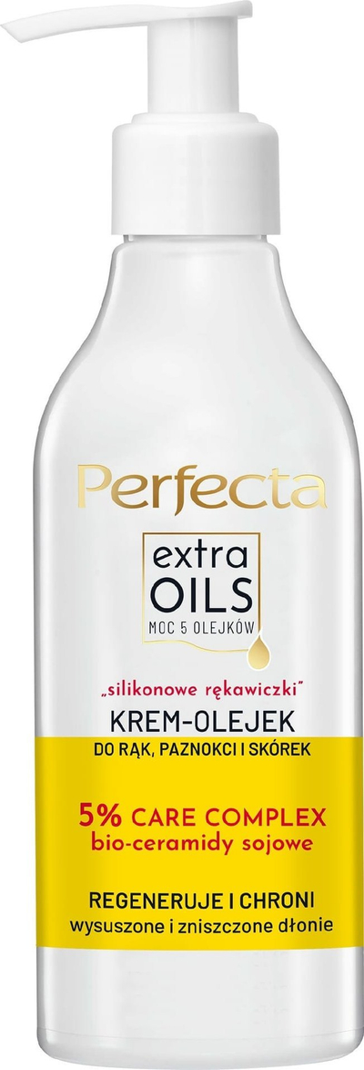 Krem duarsh Perfecta Extra Oils Silicone Gloves, për duar thonj dhe kutikula, 195 ml