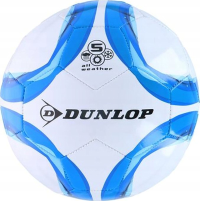 Фудбалска топка Dunlop Size 5, 32 панели, PU, сина