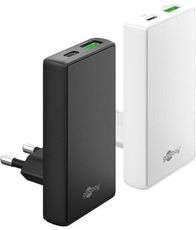 Karikues USB Goobay PD GaN Dual, 45W, prizë 90°, i bardhë
