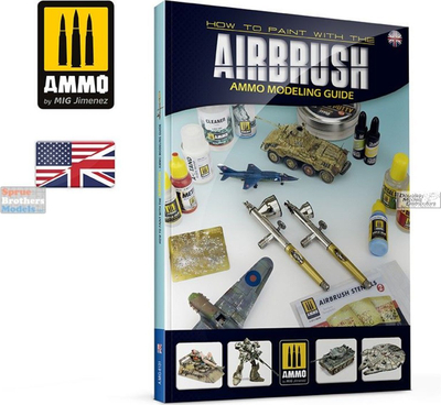 Libër pikture AMMO How to Paint with the Airbrush New, libër udhëzues për aerograf, për fillestarë dhe hobiistë