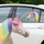 Ngjitës dritareje për makinë Ride with Unicorn, dizajn njëbrirësh, shumëngjyrësh