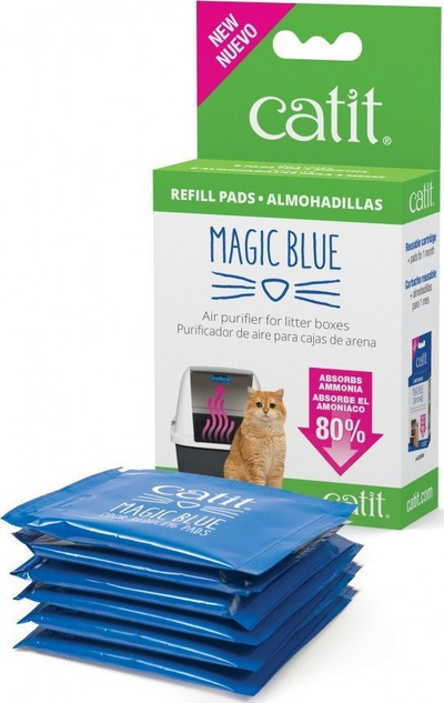Jastëkë filtri për mace Catit Magic Blue, paketim me 6 copë