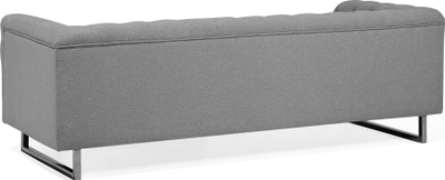 Divan tredësh Beliani Vissland, material stof, 215 cm, gri