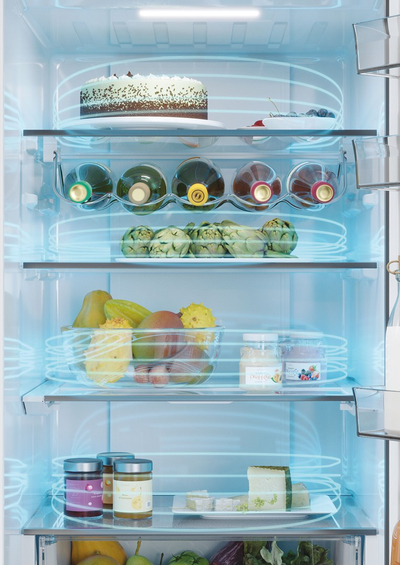 Frigorifer kombi Haier HTW5620DNMG, 414L, No Frost, inox