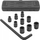 Set çelësash goditës Rockforce 10-24mm, 1/2", çelik CrV, i zi