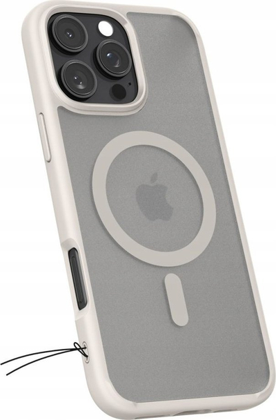 Mbulesë telefoni Spigen Ultra Hybrid MagSafe për iPhone 16 Pro, efekt Frost, Natural Titanium