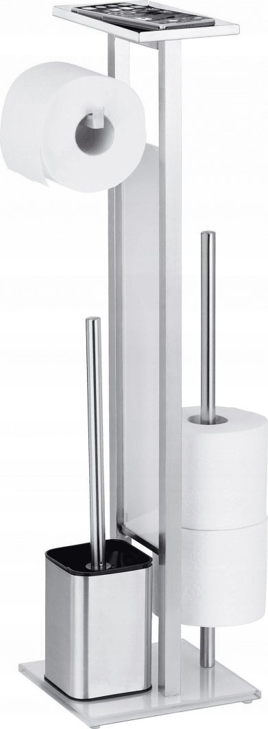 Set WC Wenko 23364100, çelik inox, me raft, argjendtë