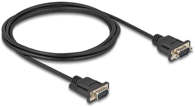 Kabllo seriale Delock RS-232 D-Sub9 mashkull–mashkull, 2m, e zezë