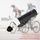 Doreza timoni biçiklete Rockbros BT1007W, ergonomike me bar ends, antirrëshqitëse, bardh e zi