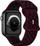 Rrip sportiv silikoni Beline New, për Apple Watch 42 44 45 49mm, burgundy e zezë