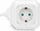 Zgjatues elektrik 4-fish, 2P E Schuko, 2xUSB, 1.4m, i bardhë