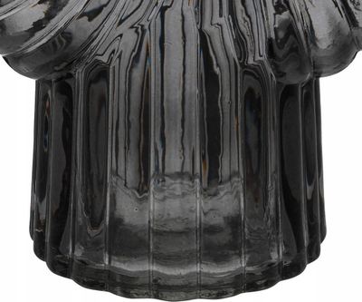 Vazo qelqi Atmosphera Glass Shell, 32 cm, për zbukurim, gri e errët