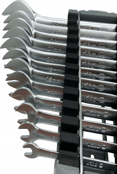 Set çelësa të hapur Wiha, 12 copë, 6–32 mm, krom vanadium