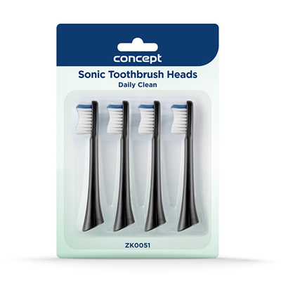 Koka zëvendësuese për brushë dhëmbësh Concept Daily Clean ZK0051, 4 copë