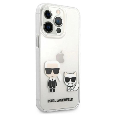 Maskë telefoni Karl Lagerfeld Ikonik për iPhone 13 Pro Max, PC/TPU, e tejdukshme