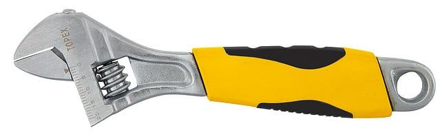 Çelës i rregullueshëm Topex Swedish Type 150mm, hapje 20mm, dorezë gome, i zi