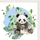 Kartolinë Clear Creation CL2012 Panda, kristale Swarovski, katrore