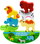 Lojë balancuese prej druri Funmuch Balanced Animals, Montessori, 13 pjesë, shumëngjyrëshe