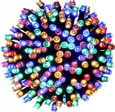 Drita zbukuruese diellore String Lights, 100 LED, 10 m, shumëngjyrëshe