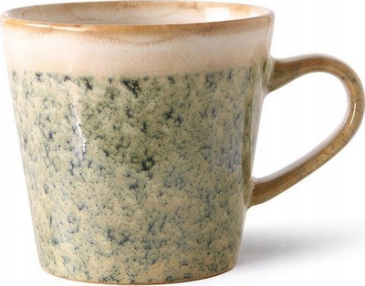 Filxhan cappuccino HK Living 70's Ceramic, qeramikë, ngjyrë bezhë me jeshile