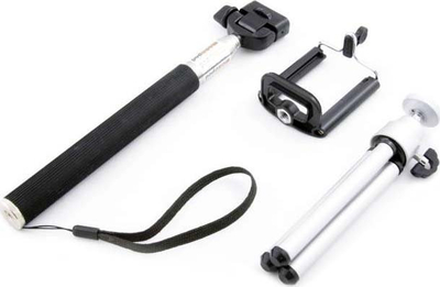 Tripod Xrec Selfie Set 3n1, teleskopik, alumin, i zi
