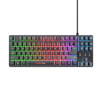 Tastierë Gaming Trust GXT 833 Thado, USB, e zezë / e hirtë