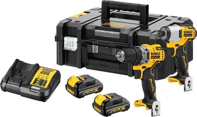 Set veglash Dewalt DCD701 DCF801, 12V, 2x bateri 1.3Ah, verdh e zi