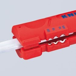 Vegël zhveshëse për kabllo Knipex 1664125SB, për kabllo të sheshta dhe të rrumbullakëta, plastike