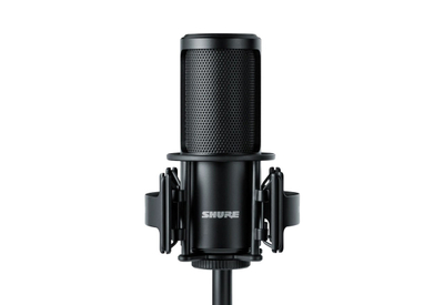 Mikrofon kondensator Shure SM4, kardioid, me hard mount, i zi