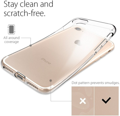 Mbështjellës Spigen Liquid për iPhone 7, transparent