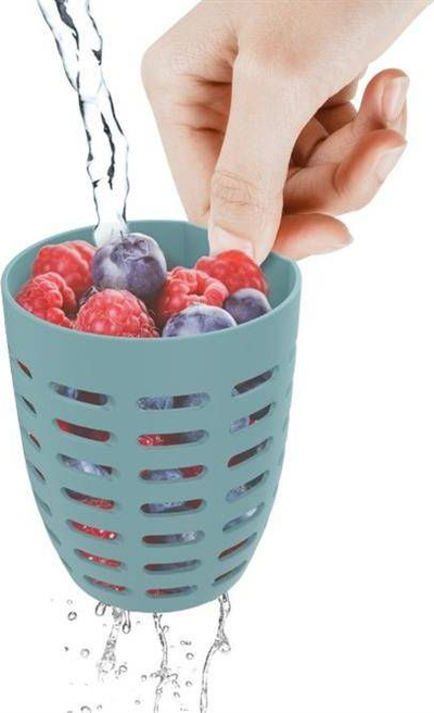Enë për fruta dhe perime Mepal Ellipse, me shportë kulluese, blu