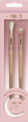 Set furçash për vetulla dhe hije sysh KillyS Collagen Beauty Brush, 2 copa, bezhë