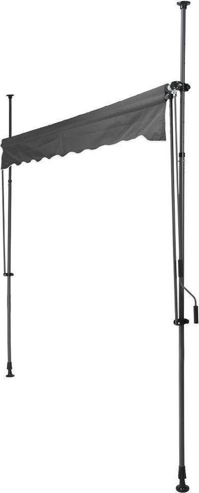 Tendë ballkoni Pro Garden Sunshade, 250 x 120 cm, me manivelë, gri e errët