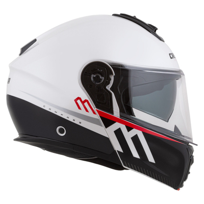 Kaskë moto CASSIDA Modulo 2.1 Compass, touring, Pinlock ready, e bardhë perlë e zezë e kuqe argjend